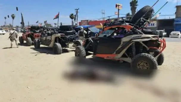 Así fue el tiroteo de carros todo terreno en Ensenada