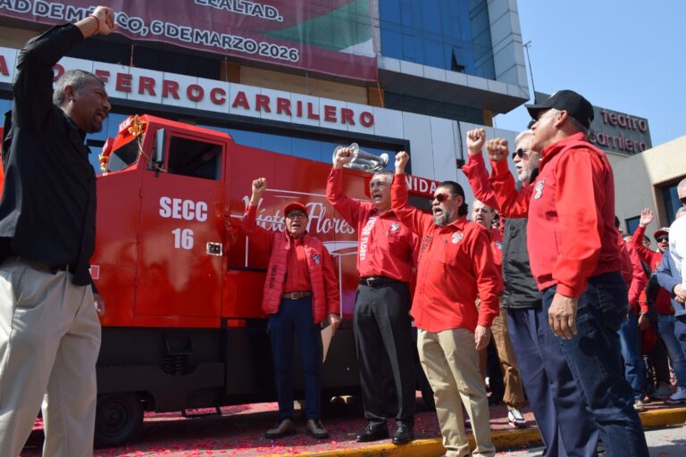 Muestran Ferrocarrileros Músculo y Apoyo a su Líder Nacional, en el Día de la Unidad Ferrocarrilera